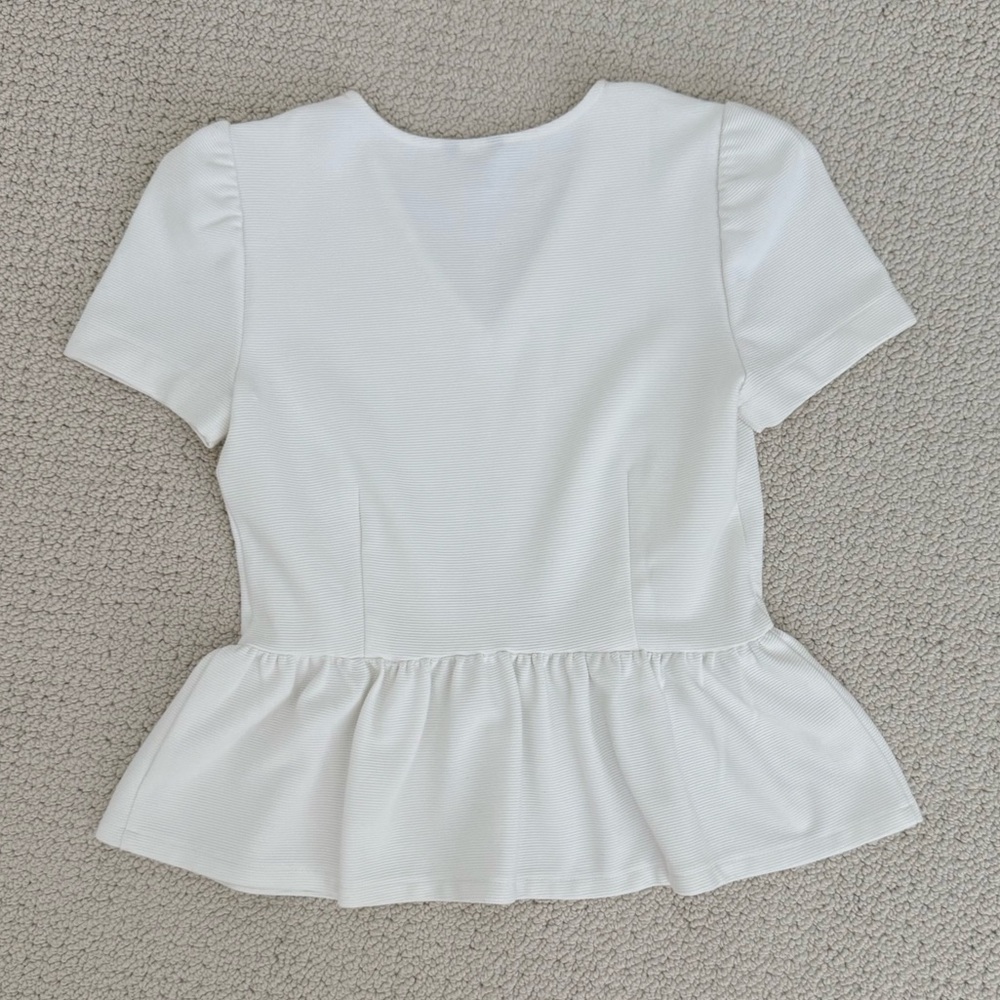 Ann Taylor Petite Peplum Top - Picture 2 of 7